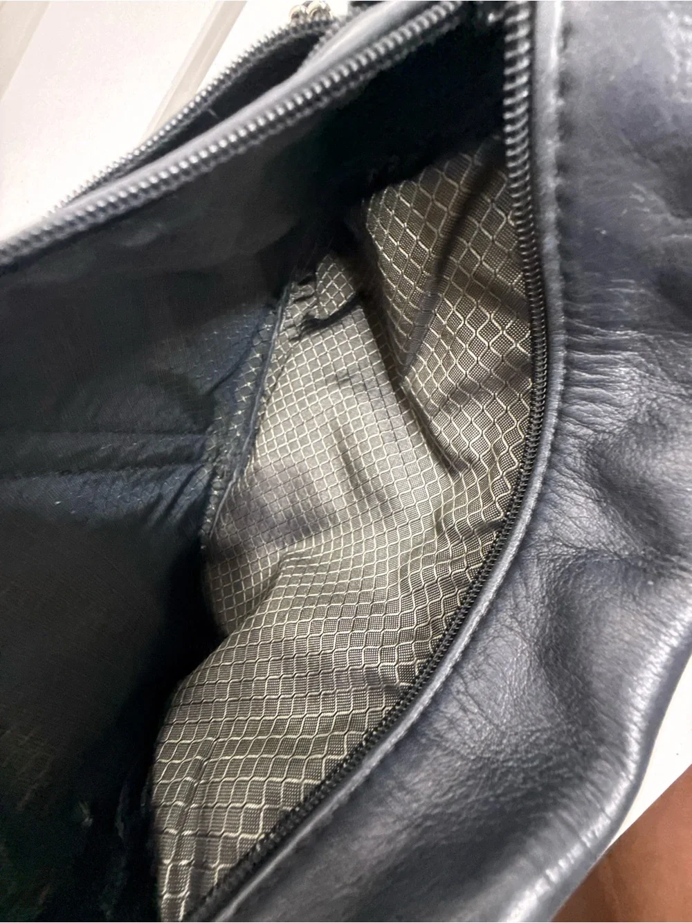 Black Croc-Texture Crossbody Bag - Men